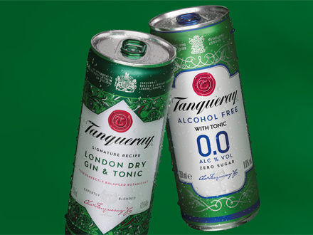 non-alcoholic Tanqueray as the premix first & 0.0% Tonic