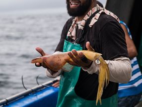 Blaue Lebensmittel: Tintenfisch-Fischer in Südafrika