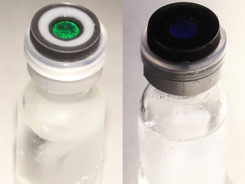 Farbwechselndes Material zeigt an, wenn Medikamente zu warm werden