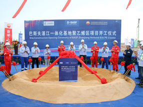 BASF setzt ersten Spaten­stich für Poly­ethylen-Anlage am Ver­bund­stand­ort Zhanjiang in China