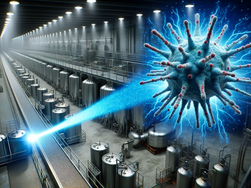 Pathogen that plagues food processing plants eradicated by blue light