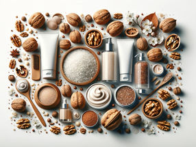 Walnut shells as ingredients for cosmetics