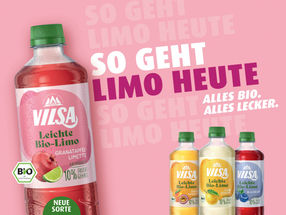 Fruchtig-frischer Limo-Genuss: VILSA Leichte Bio-Limo mit neuer Geschmacksrichtung "Granatapfel-Limette"