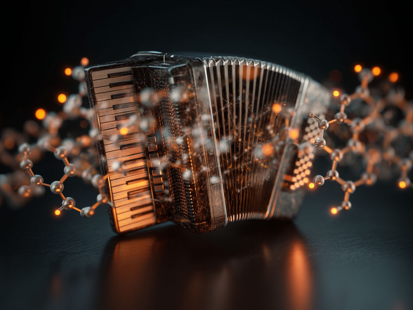Akkordeoneffekt macht festes Graphen erstmals dehnbar - Ultrasaubere luftleere Messumgebung enthüllt neue Eigenschaft von Graphen