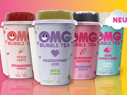 OMG Bubble Tea - Apri, mescola, vai! gomma da masticare acida con bolle di litchi