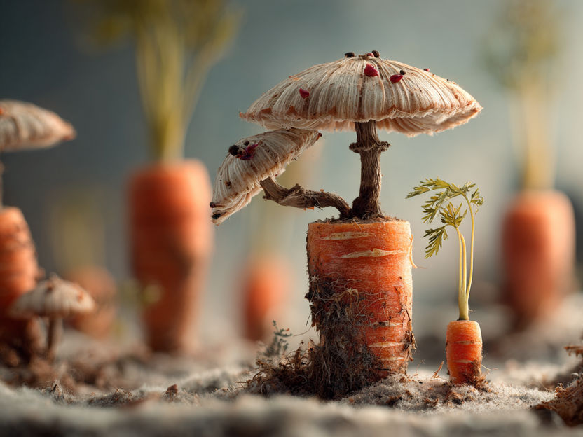 Un hongo transforma los restos de zanahoria en sabrosa proteína - Los micelios del hongo de la rosa como fuente sostenible y de alta calidad de proteínas