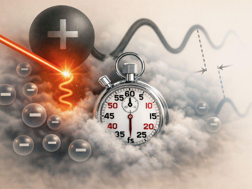 Elektronen hinken dem Atomkern hinterher