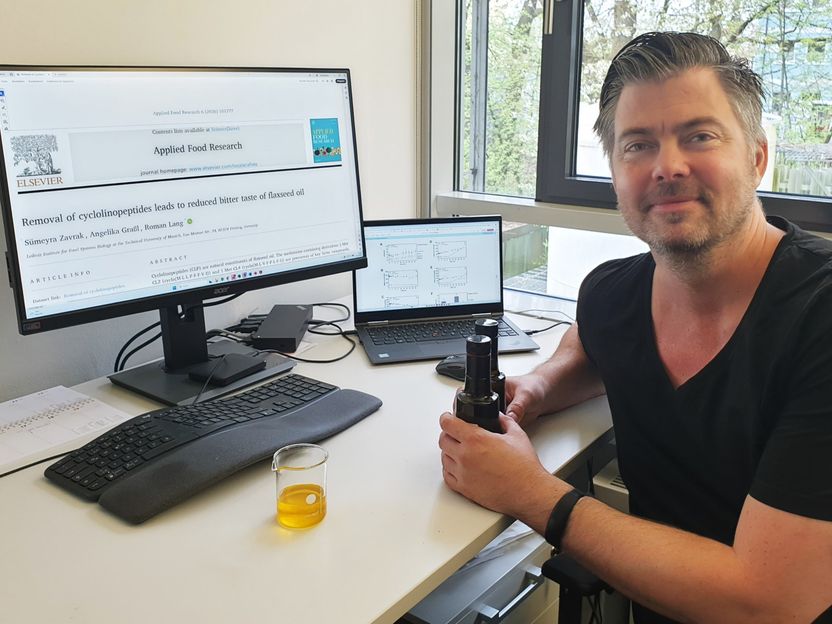 New research approach improves the flavor stability of flaxseed oil and extends its shelf life - Magnesium aluminium silicate reduces cyclolipeptides by over 80 per cent without altering the fatty acid profile