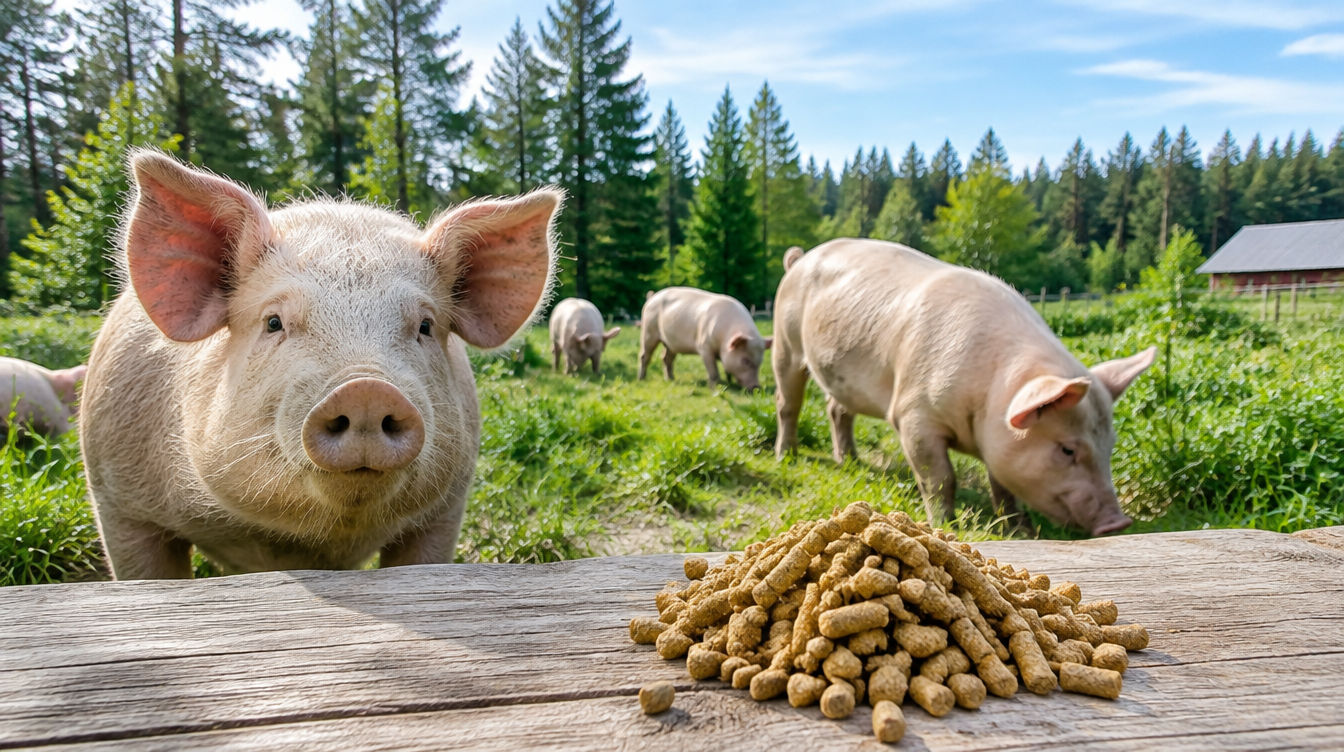 Mykoprotein aus Forstabfällen ersetzt Soja im Schweinefutter