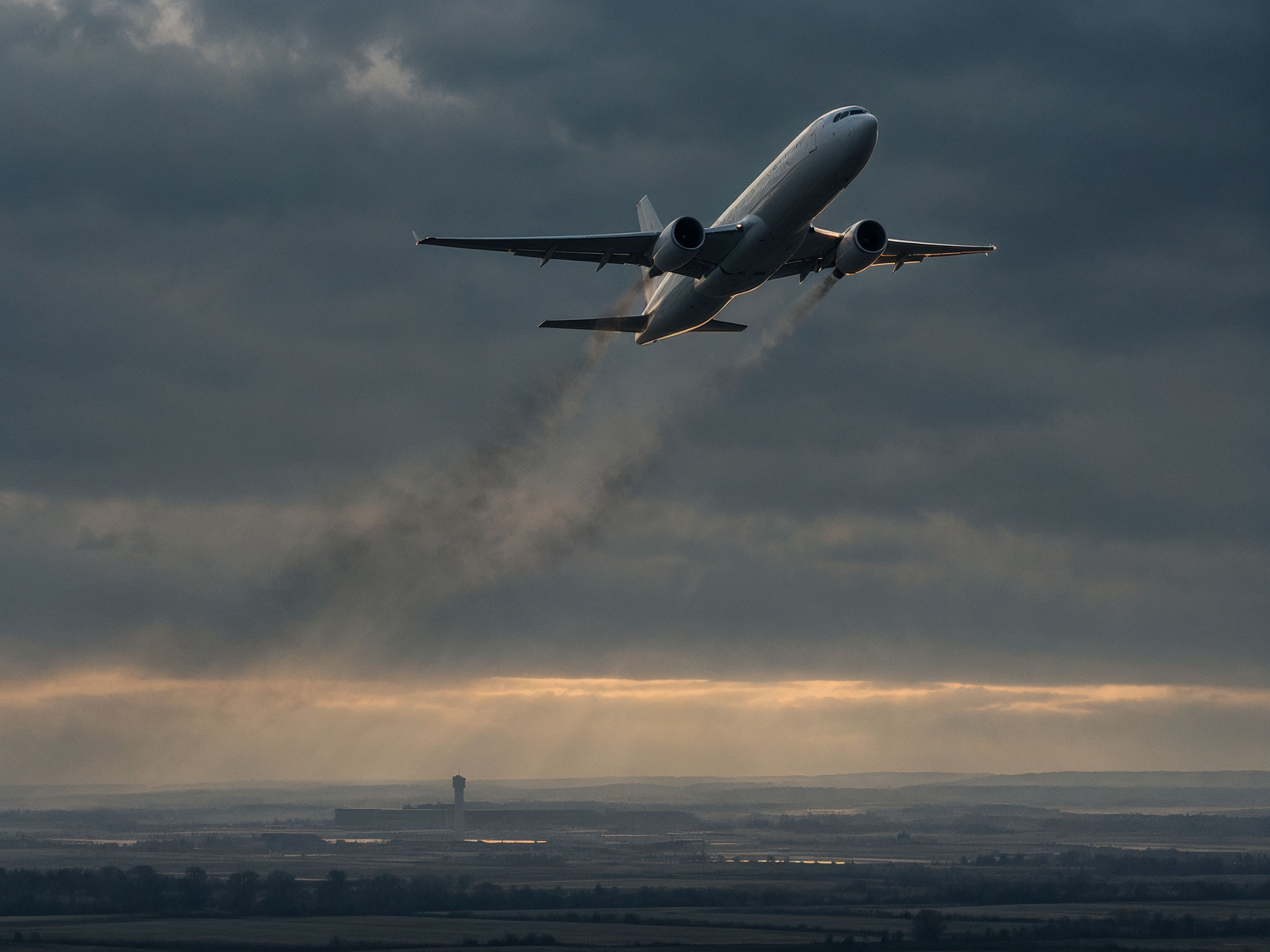 Les particules fines issues des gaz d'échappement des avions deviennent plus nocives avec le temps