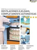 Kjeldahl: destilación, valoración y evaluación totalmente automáticas