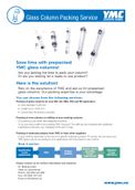 Save time and purchase a prepacked glass column