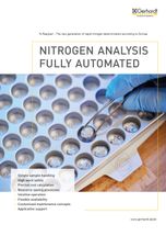Nitrogen and protein determination according to the Dumas method