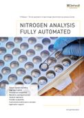 Nitrogen and protein determination according to the Dumas method