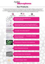 Normes de taille des particules et contrôles de comptage répondant aux critères métrologiques internationaux les plus élevés