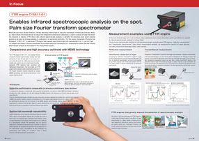 Moteur FTIR de poche capable de détecter avec une grande sensibilité la lumière proche infrarouge à des longueurs d'onde comprises entre 1,1 et 2,5 micromètres.