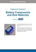 Analysis systems for battery components and their raw materials