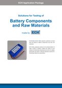 Analysis systems for battery components and their raw materials