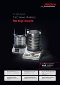 Precise particle size analysis up to 2 kg with automatic amplitude control in accordance with DIN 66165-1