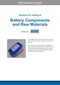Analysis systems for battery components and their raw materials