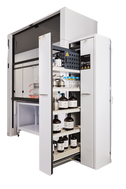 Nachhaltige All-in-One L&ouml;sung &ndash; Gefahrstoffe erstmals sicher in nur einem Schrank lagern.