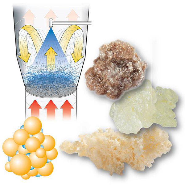 Agglomeration von Pulvern zur Verbesserung der Löslichkeit und Fixierung von Mischungen