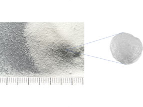 Koffeingranulate (lose) mit Fett beschichtet – Einzelnes Koffeingranulat mit einer Partikelgröße 200 - 400 µm