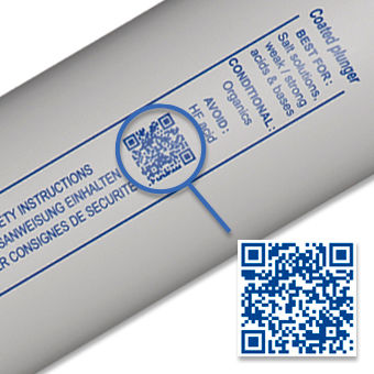 Printed QR code for instant access to chemical resistanc ...