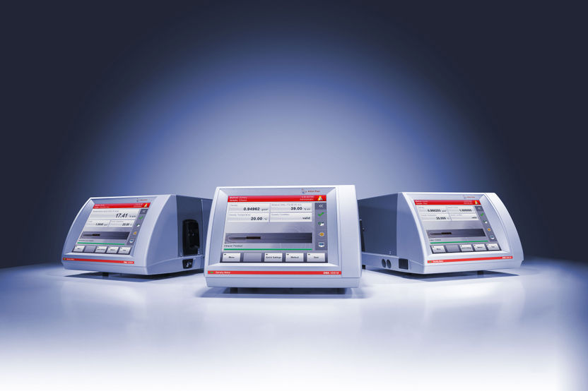 DMA M density meters enable a quick switch between diffe ...