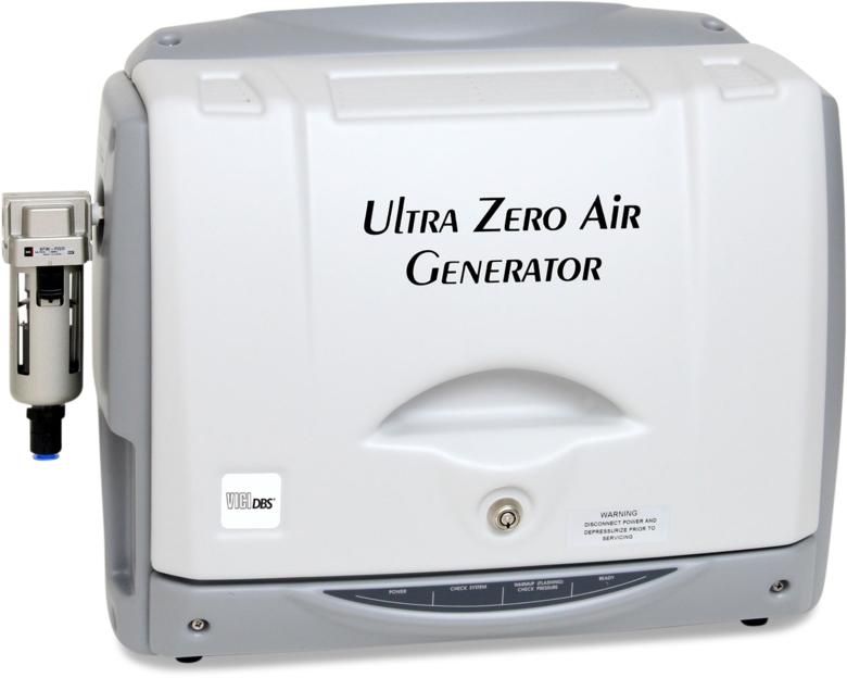 Le générateur d'air ultra zéro GT produit un air synthétique exempt d'hydrocarbures, de CO2, de vapeur d'eau et de CO / SO2 / NOx / O3.