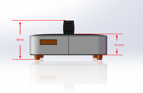 NIRONE Liquid Scanner - front view and dimensions