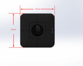 NIRONE Liquid Scanner - top view and dimensions