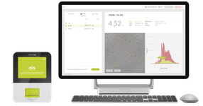 The anvajo datalab is a desktop application. It provides direct access to the raw data of any measurement acquired with the fluidlab R-300.