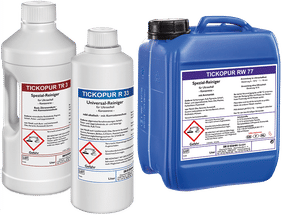 Suitable cleaning agents for ultrasonic cleaning
