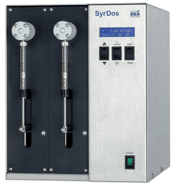 Pompe à seringue SyrDos™ 2 XLP avec une valve PTFE tri-directionnelle