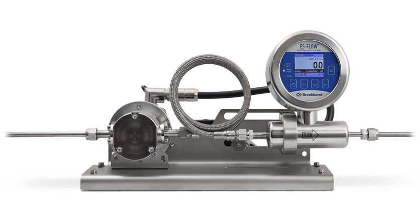 Ultrasonic flow meter with dosing pump