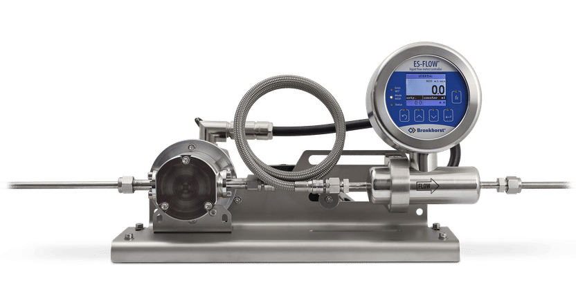 Ultrasonic flow meter with dosing pump