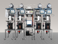 Bioreaktoranlage BTP-control - Bioreaktoranalage mit Gasanalysetechnik und Pumpenmodulen (feed; discharge, pH-control)