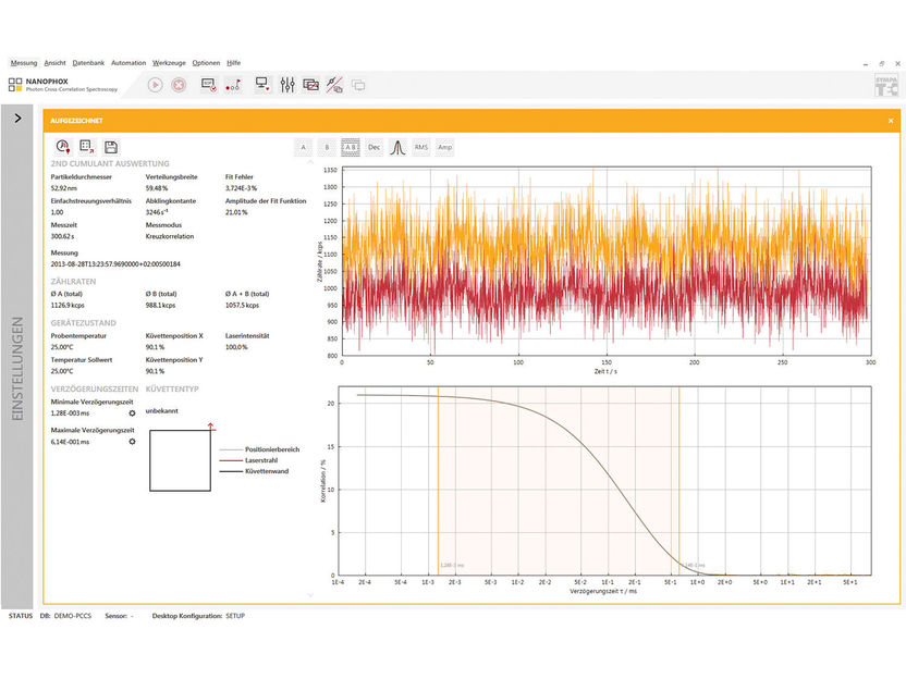 The measurement signals are reproduced in real time and ...