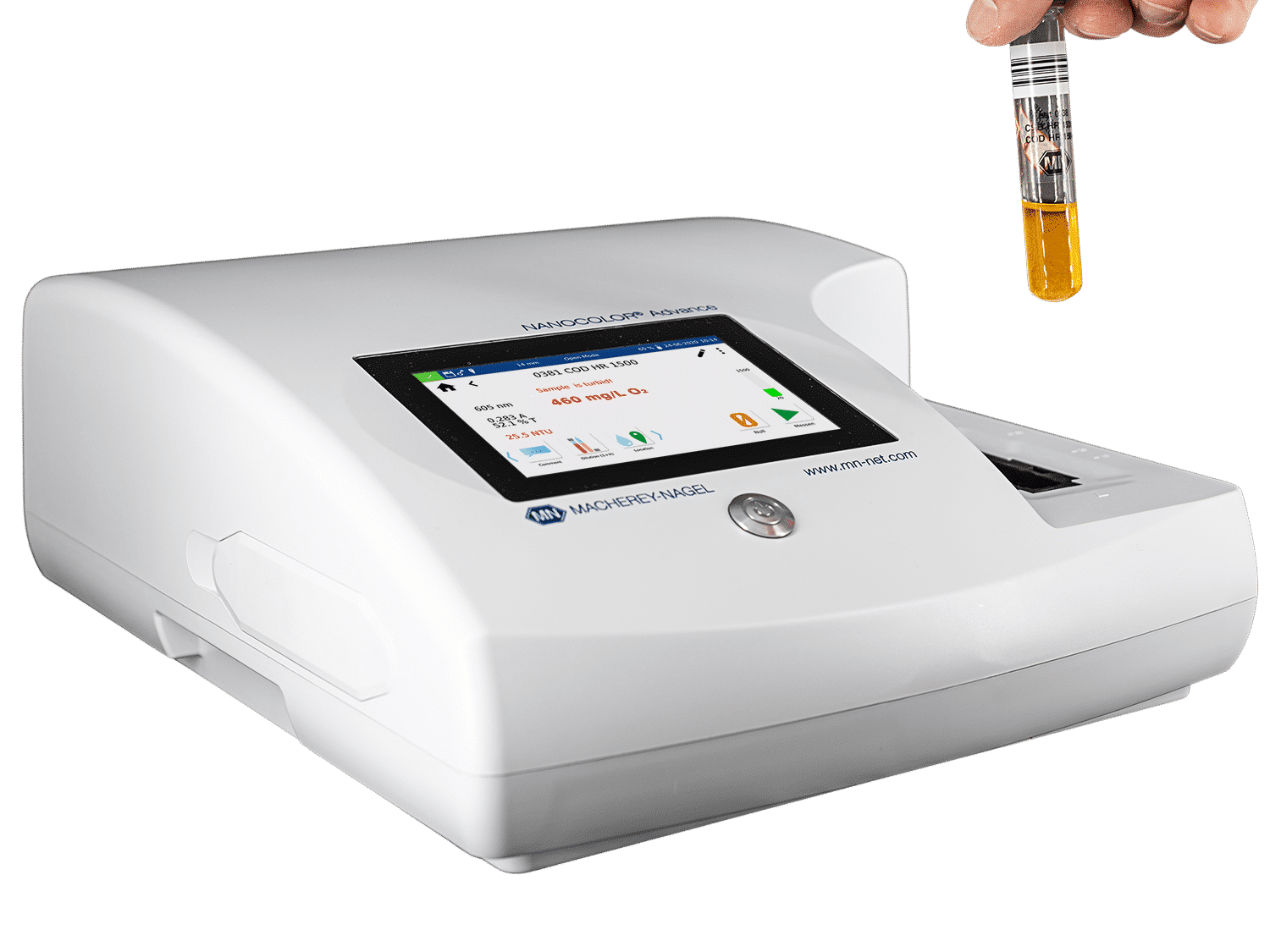 Spectrophotometer with sample tube
