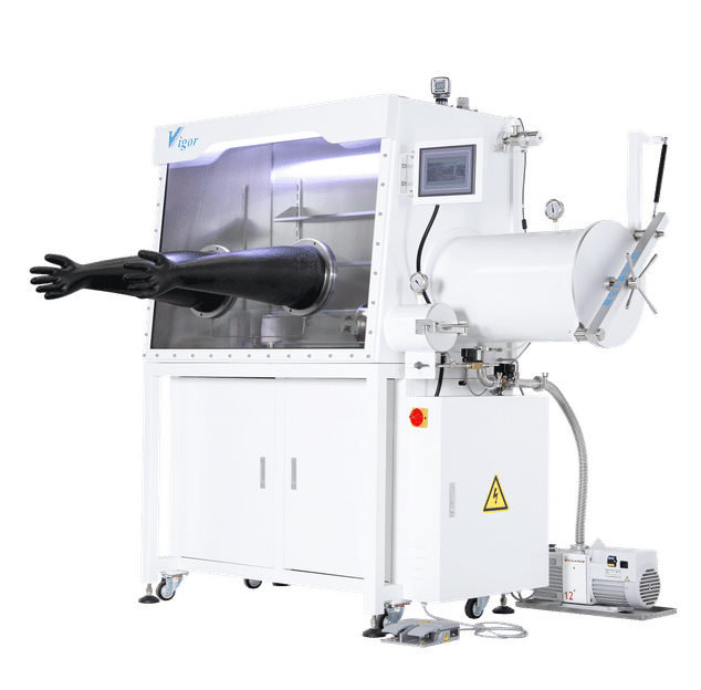 Glovebox-Systeme der Vigor SG-Reihe <1ppm O<sub>2</sub> und H<sub>2</sub>O, unübertroffen niedrige Leckagerate von 0,001Vol%/h