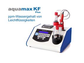 Der kleine und mobile Aquamax KF Plus misst den Wasserge ...