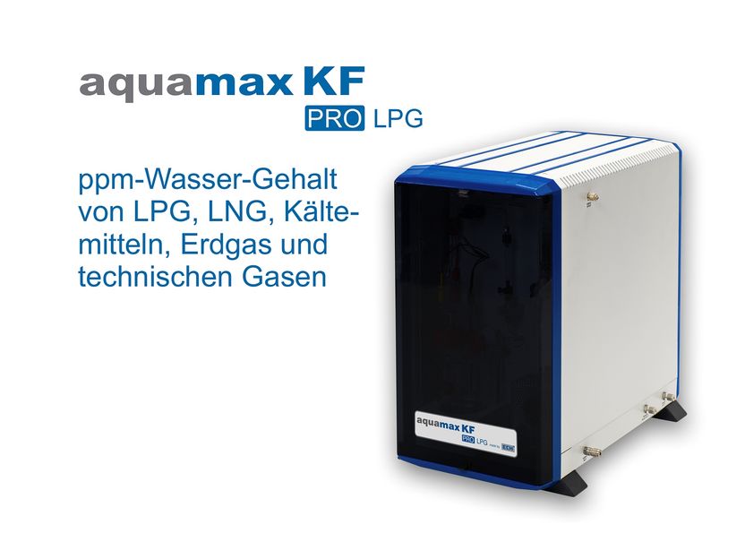 Der kleine und mobile Aquamax KF Plus misst den Wasserge ...