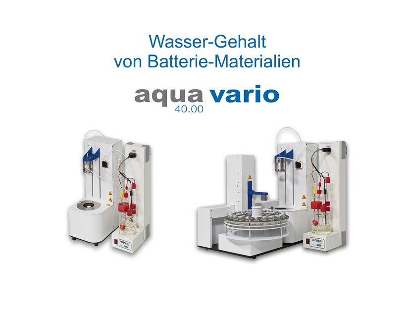 Der Karl-Fischer-Titrator AQUA 40.00 Vario ermittelt den ...