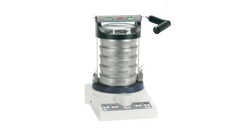 Pr&auml;zise Partikelgr&ouml;&szlig;enanalyse bis 2 kg mit automatischer Amplitudenkontrolle nach DIN 66165-1