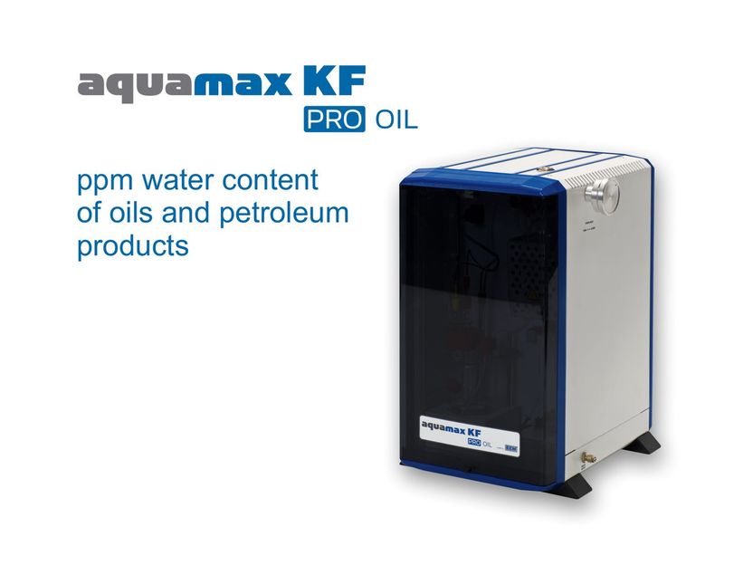El Aquamax KF PRO Oil determina el contenido de agua en ...