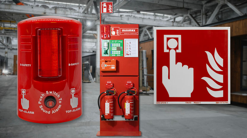 Alarm mit 100dB Sirene und Blitzlicht