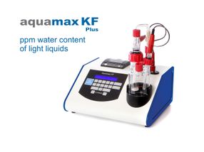 The small and mobile Aquamax KF Plus measures the water ...