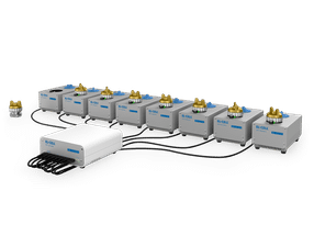 PAT-Tester-x-8 with eight connected test channels and PA ...