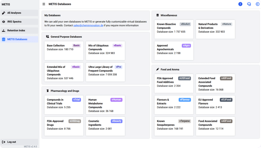 Aperçu de la base de données de référence avec plus de ...
